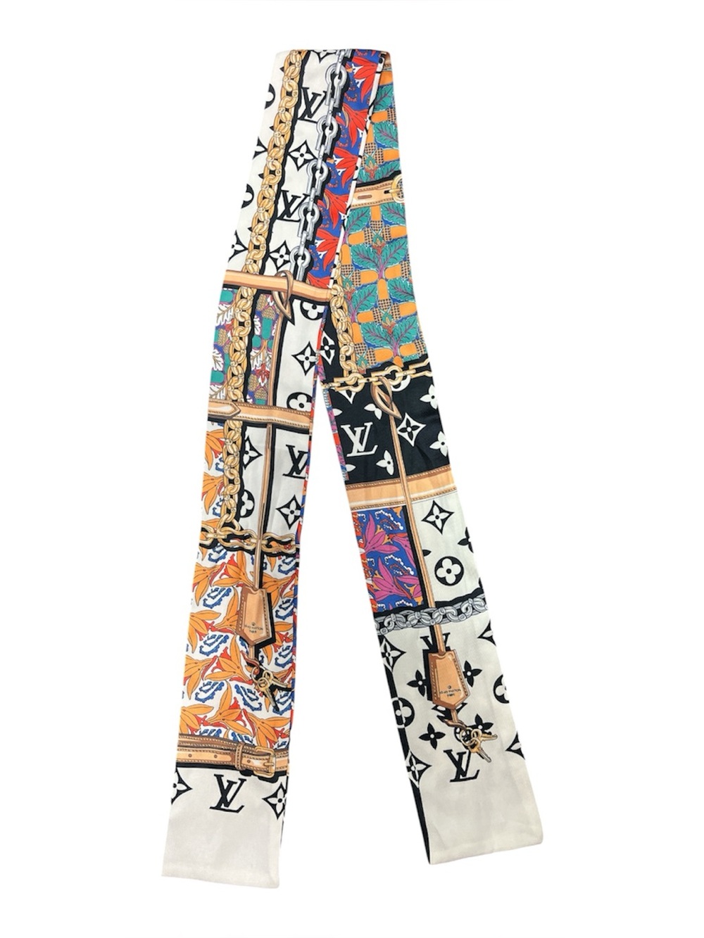 Multicolor Silk Twilly Scarf